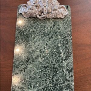Arthur Court Elephant and Green Marble Serving Piece